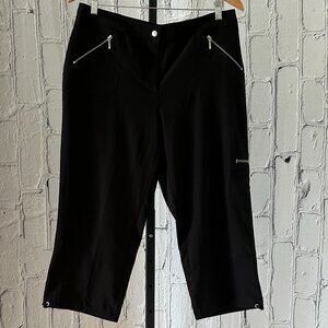 Chicos, Zenergy  - Black Cargo Zip Pocket Ankle Pants